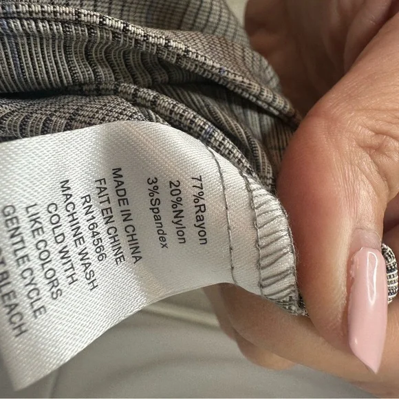 JENNA ROSE Gray plaid pants NWT Size M - Picture 10 of 10